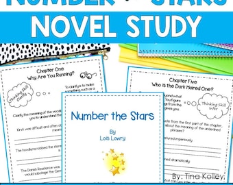 Puede incluir: Una hoja de trabajo imprimible para un estudio de novela de "Number the Stars" de Lois Lowry. La hoja de trabajo incluye preguntas y actividades para que los estudiantes completen mientras leen el libro. La hoja de trabajo está diseñada para ayudar a los estudiantes a comprender la historia y sus temas.