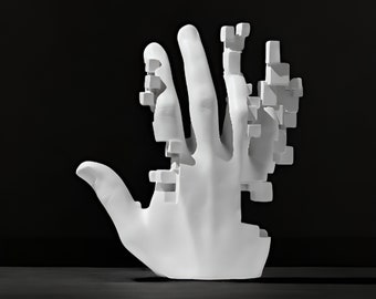 Hand Sculpture Modern Pop Art - Unique House & Office Decor - Perfect Gift for Men - Stylish Artistic Home Accessory