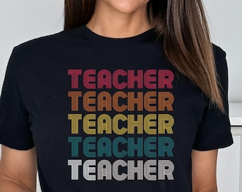 Retro Teacher T-Shirt, Trendy Teacher Shirt, Gift For Teacher