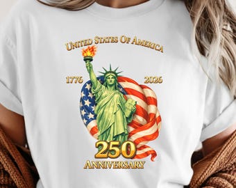 Comfort Colors USA 250th Birthday Shirt, America 250th Anniversary Shirt, 4th Of July Shirt, Patriotic Shirt, 4th of July Patriotic Gift