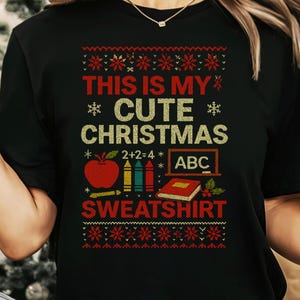 Comfort Colors Christmas Teacher Shirt: Holiday Graphic Tee