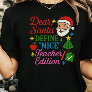 Comfort Colors Christmas Teacher Shirt: Holiday Graphic Tee