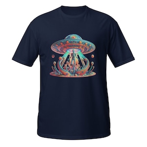 UFO Shirt Alien Abduction Tshirt Funny Shirts Graphic Tee Flying Saucer T Shirt UNISEX, Alien T-Shirt,Art Alien Unisex T Shirt, UFO Unisex