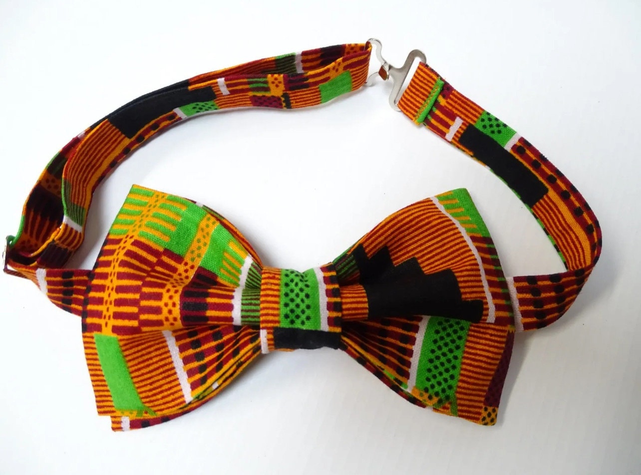 kente bow tie and hanky sets