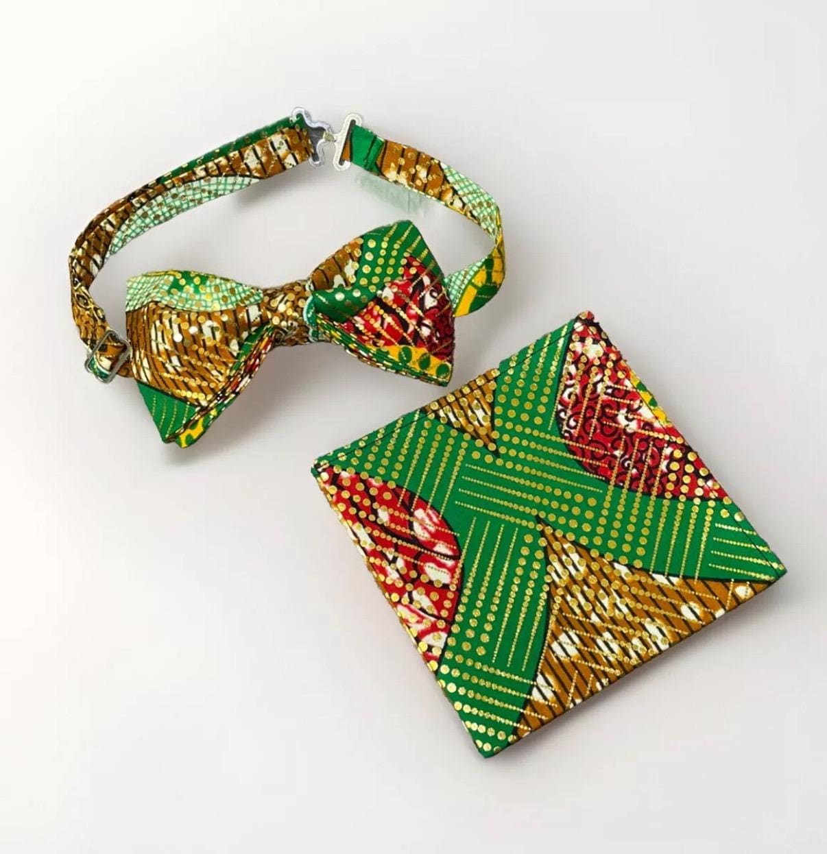 kente bow tie and hanky sets
