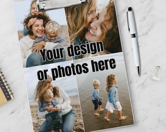 Personalized Acrylic Clipboard: Custom Photo/Text Design - Teacher/Nurse Gift