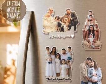 Custom Acrylic Family Photo Magnet: Personalized Family Picture Fridge Magnets