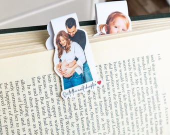 Custom Photo Magnetic Bookmark, Personalized Gift for Book Lover