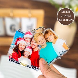 Personalized Photo Keychain, Dog Dad Gift, Custom Acrylic Charm, Dog Keychain, Pet Photo, Logo Printing Keychain, Family Photo Keychain