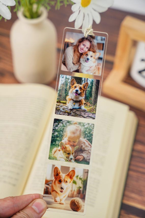 Custom Photo Acrylic Bookmark, Photo Gift, Gift for Her, Love Read, Pet Photo Gift, Dog and Cat Gift, Personalized Bookmark with Pictures