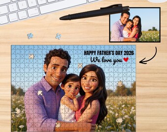 Custom Puzzle from Photo,Custom Photo Puzzle, For Him,For Dad, For Mom,Birth Day Gift,Father's Day Gift,Mother's Day Gift,cartoon gift photo