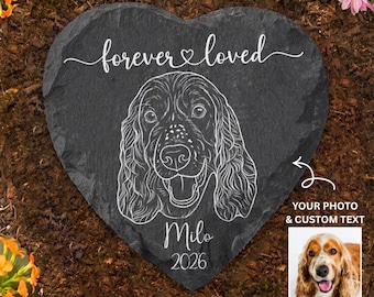 Pet Sympathy Gift, Dog Photo, Dog Memorial Garden Stone, Pet Memorial Gift, In Memory, Dog Pet Loss, Bereavement Gift, Dog Headstone, Loss