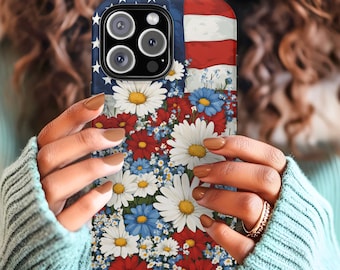 American flag case, iphone 14 13 12 11 Patriotic phone case Summer phone case Cool phone case Red white blue case 4th of July Samsung