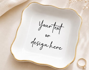 Personalized Trinket Dish, Custom Jewelry Dish, Ring Dish Personalized, Customized Gift, Bestie Gift, Heart Shaped Dish, Bridesmaid Gifts