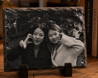 Personalized Photo Slate – Custom Stone Picture Frame Gift for Wedding, Baby, Anniversary, Birthday