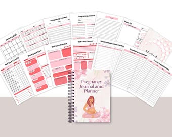 Pregnancy Journal and Planner | Customizable Canva Digital Download