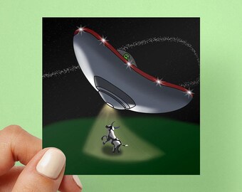 Cows and Space Aliens Vinyl Sticker