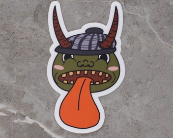 Clyde the Ogre Vinyl Sticker: Attitude Problem