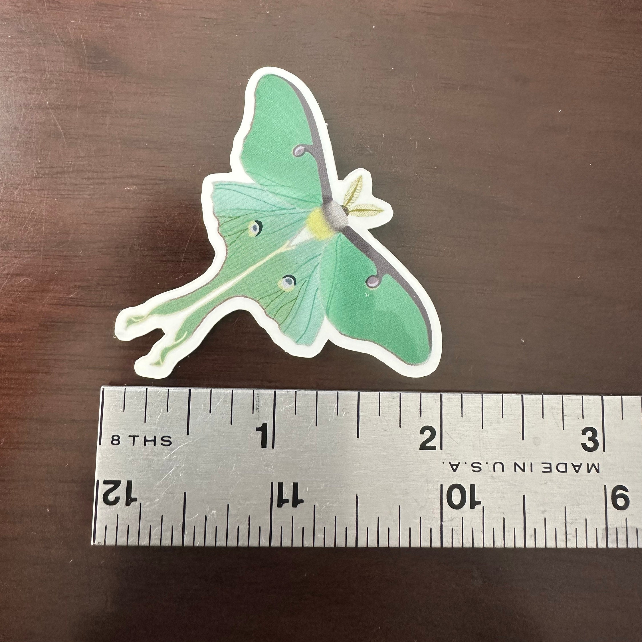 Luna Moth Vinyl Sticker, Original Art - Etsy