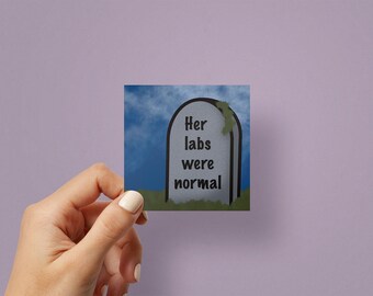 Her Labs Were Normal 3x3 medical trauma, original art, sarcastic message