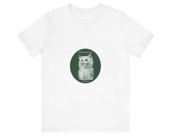 Sam the Cat Unisex T-shirt in sizes S-3XL,  cryptid, paranormal, original art