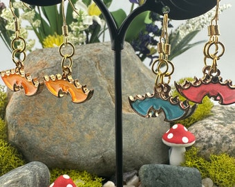 Enamel Spooky Season Earrings: Witch Hats, Pumpkins, Ghosts & Bats