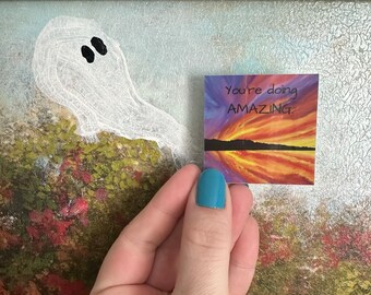 You're Doing Amazing Sunset Vinyl Sticker, Encouragement Gift