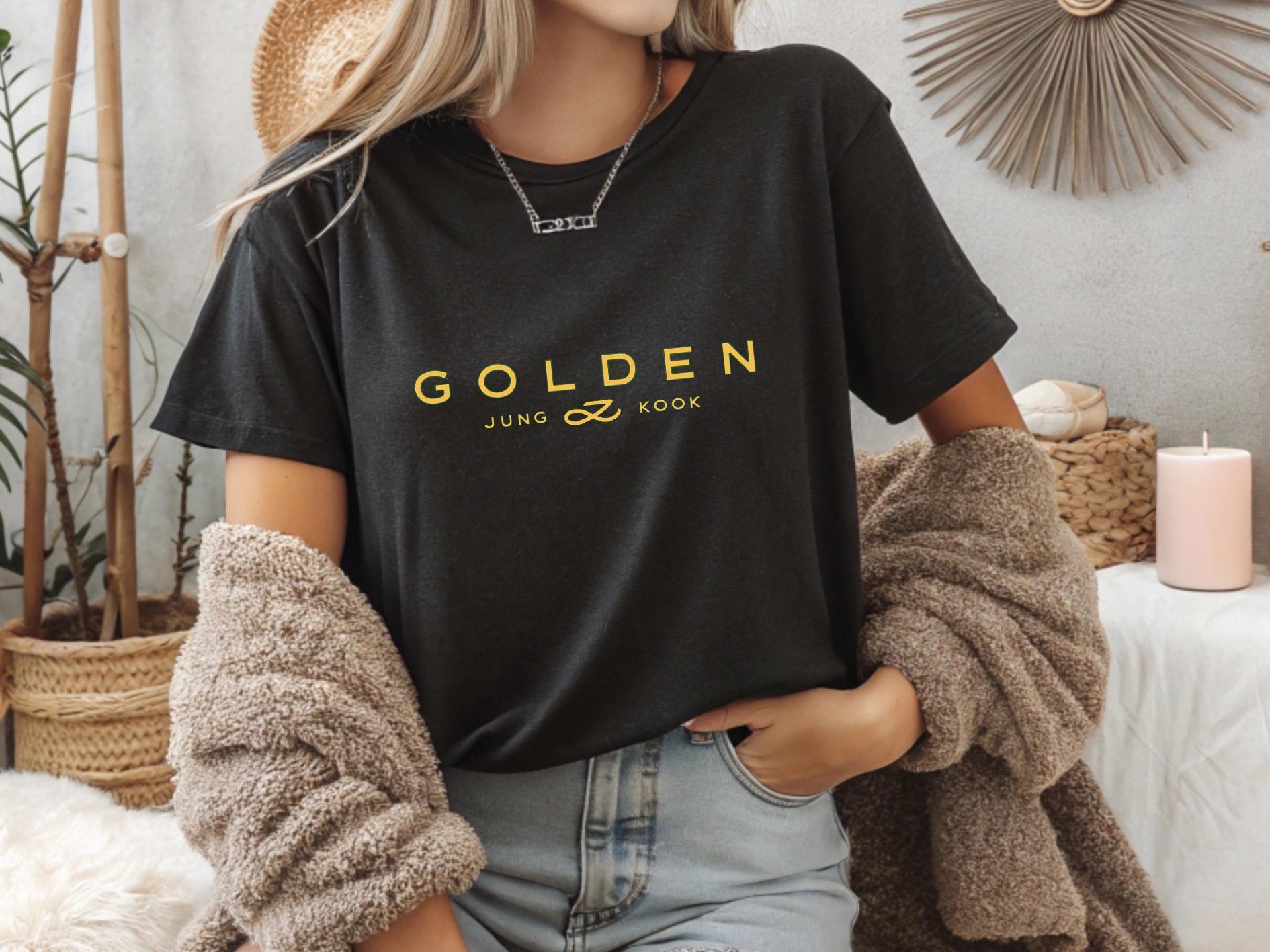 Jungkook Golden Tshirt - Etsy