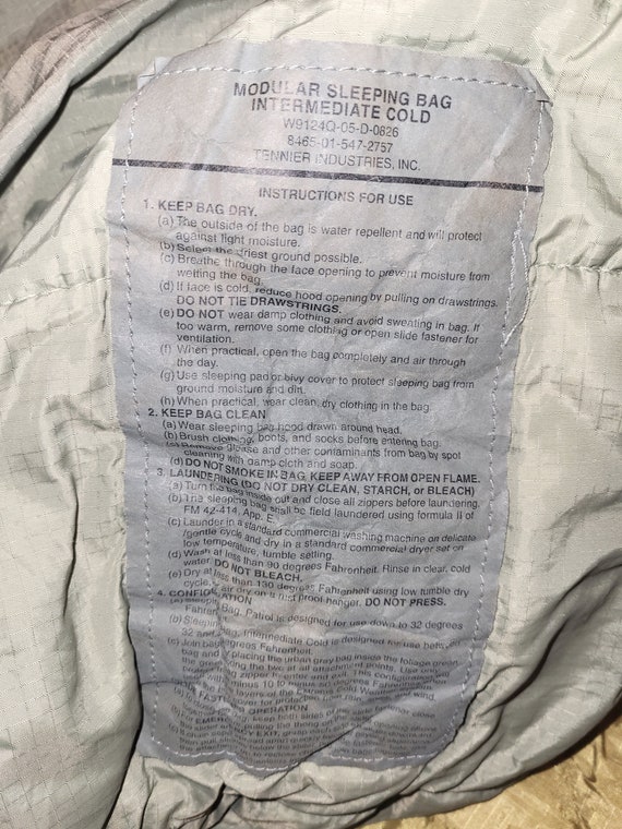 Sacco A Pelo Intermedio Militare US, Tennier Industries, Grigio, Sintetico, Usato Vari Gradi