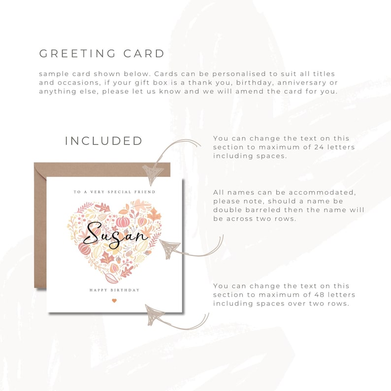 May include: A greeting card with a heart-shaped floral design in shades of peach, orange, and cream. The name "Susan" is written in elegant script within the heart. The card reads "To a very special friend" and "Happy Birthday".