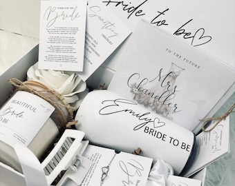 Personalized Bride To Be Gift Box Set: Wedding Day Survival Kit