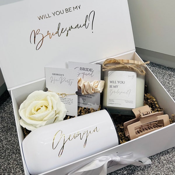 Bridesmaid gift box set, bridesmaid proposal, will you be my bridesmaid, personalised gift box, bridesmaid gift, Wedding Proposal Gift Box