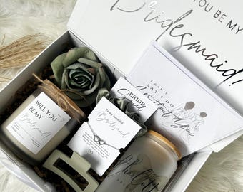 Personalized Bridesmaid Proposal Gift Box: Wedding Favor Set