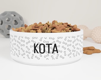 Comedero personalizable para mascotas, comedero personalizado para perros, comedero con estampado de perro