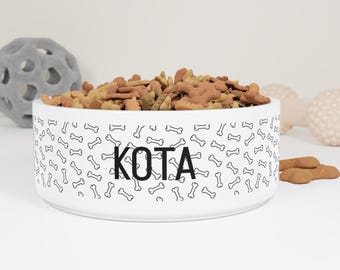 Customizable Pet Bowl, Personalized Dog Bowl, Dog Patterned Food/Water Bowl