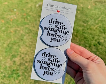 Drive Safe Car Untersetzer: Inspirierendes Geschenkset