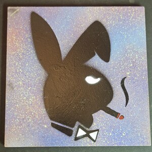 Bad Bunny 6 x 6 mdf-plaat