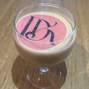 Custom Monogram Edible Drink toppers, wedding Сocktail topper, edible wedding logo, wedding decor, Anniversary with personal photo design