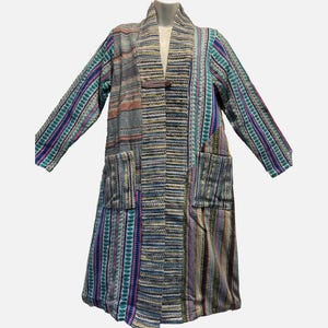 Nwt SACRED THREADS  boho patch bohemian funky tapestry cotton jacket coat top L