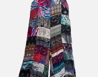 Nwt FUNKY STUFF funky patch hippy boho rayon overalls romper jumpsuit jumper XL