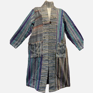 Nwt SACRED THREADS  boho patch bohemian funky tapestry cotton jacket coat top XL