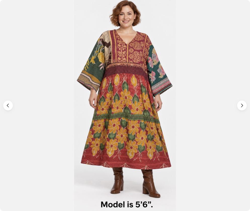 Kantha Print Dress - Etsy