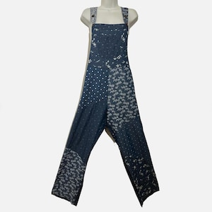 SACRED THREADS patch hippy denim-like rayon overalls romper jumpsuit jumper 1X