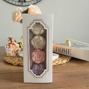 Coffret de fondants parfumés en forme de fleurs | coffret noël | cadeau marraine | cadeau maitresse noël | cadeau pour sœur
