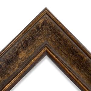 2-1/4" Antique Decorative Gold Wood Picture Frame - CUSTOM SIZES