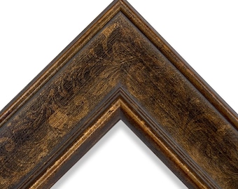 2-1/4" Antique Decorative Gold Wood Picture Frame - CUSTOM SIZES