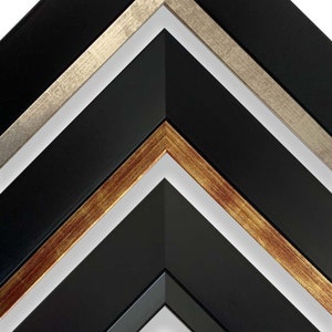 Wide Contemporary Black Picture Frame For Wall Art, Office, Wedding, Gift, Photos - CUSTOM WOOD FRAME 4x6 5x7 8x10 9x12 11x14 16x20 18x24