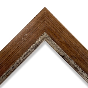 2-1/4&quot; Flat Walnut with Ornate Lip Picture Frame For Art, Wedding, Gift, Photos - CUSTOM WOOD FRAME 4x6 5x7 8x10 9x12 11x14 16x20 18x24