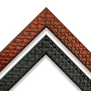 Ornate Basket Weave Picture Frame For Wall Art, Office, Wedding, Gift, Photos - CUSTOM WOOD FRAME 4x6 5x7 8x10 9x12 11x14 16x20 18x24