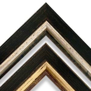 Antique Black Distressed Picture Frame For Wall Art, Office, Wedding, Gift, Photos - CUSTOM WOOD FRAME 4x6 5x7 8x10 9x12 11x14 16x20 18x24